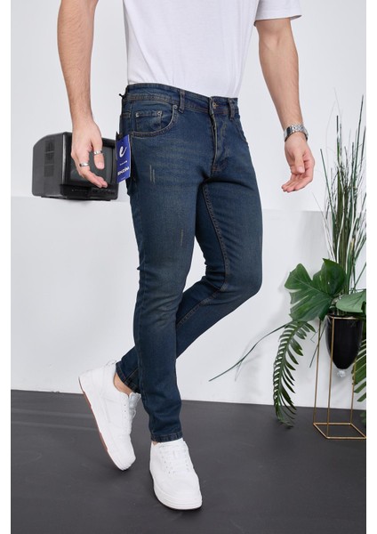 Erkek Likralı Denim Skinny Fit Süper Dar Jeans