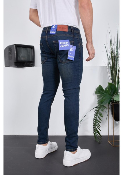 Erkek Likralı Denim Skinny Fit Süper Dar Jeans