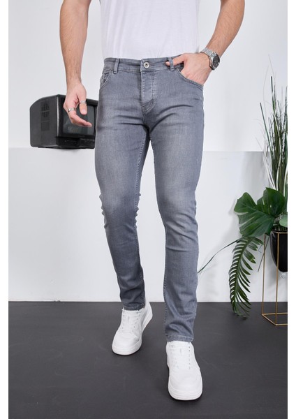 Erkek Likralı Denim Skinny Fit Süper Dar Jeans