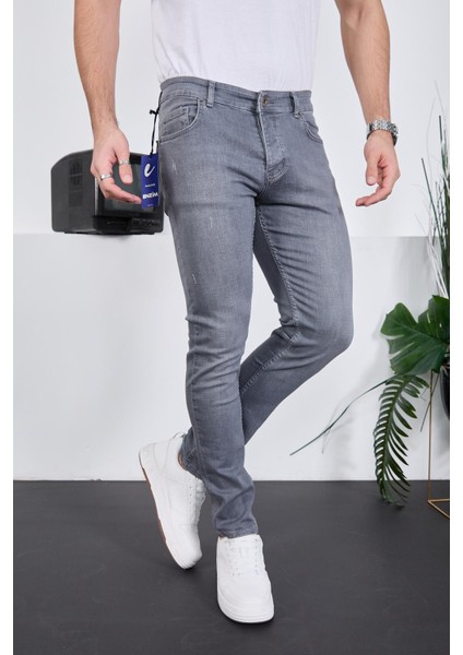 Erkek Likralı Denim Skinny Fit Süper Dar Jeans