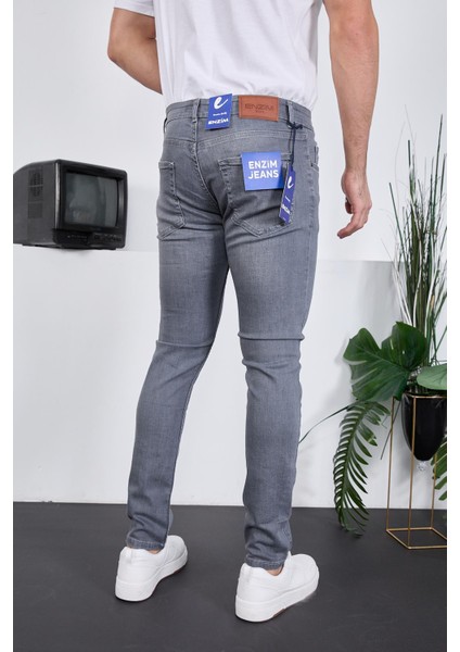 Erkek Likralı Denim Skinny Fit Süper Dar Jeans