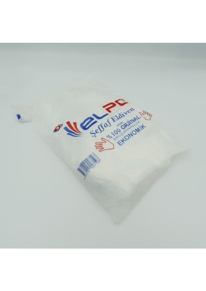Zfr Plastik Plastik Elpo Hdpe Büyük Boy Eldiven 100 Ad Şeffaf Tek Kullanım