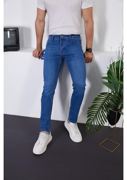 Erkek Likralı Slim Fit Kot/Jeans Pantolon