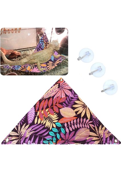 C Tarzı 27X27X40CM Sürüngen Hamak Kertenkele Recliner Kancalı Üçgen Asılı Net Bukalemun Gecko Sakallı Ejderha Kertenkele Anoller (Yurt Dışından)