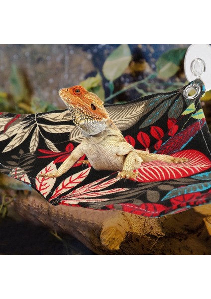 C Tarzı 27X27X40CM Sürüngen Hamak Kertenkele Recliner Kancalı Üçgen Asılı Net Bukalemun Gecko Sakallı Ejderha Kertenkele Anoller (Yurt Dışından)