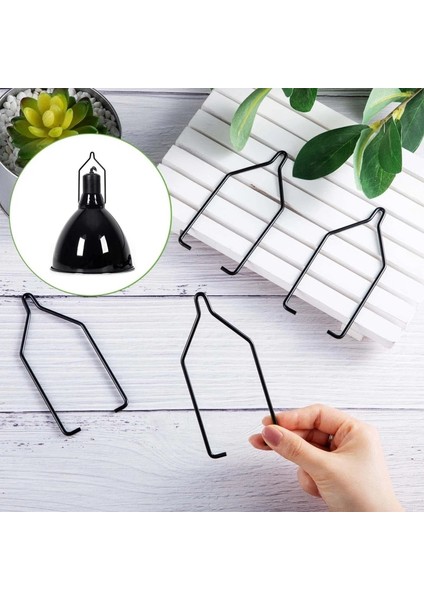 4 Adet Sürüngen Lamba Klipsi Metal Isı Lambası Askı Tutucu Sürüngen Cam Teraryumlar Isıtma Işık Kurbağa Sakallı Ejderha (Yurt Dışından)