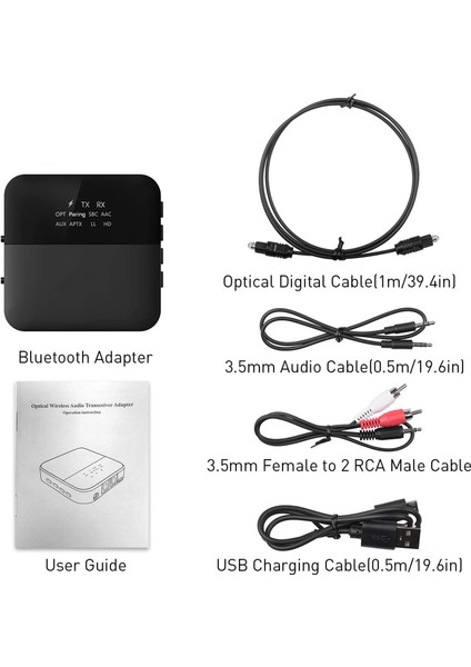 Bluetooth 5.0 Ses Adaptörü, Tv Için Bluetooth Verici Alıcısı (Yurt Dışından)