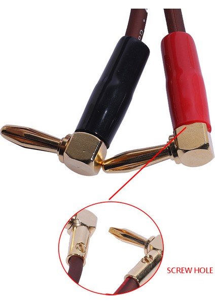 Banana Plug Hoparlör Kablosu Çift Banana Plug Hoparlör Sesi 1m (Yurt Dışından)