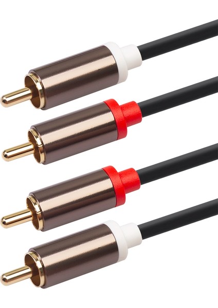 2rca - 2 Rca Erkek Altın Kaplama Ses Kablosu Rca Ses Kablosu 2m (Yurt Dışından)
