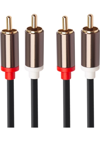 2rca - 2 Rca Erkek Altın Kaplama Ses Kablosu Rca Ses Kablosu 2m (Yurt Dışından)