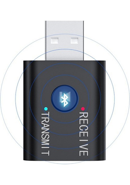 Taşınabilir Bluetooth 5.0 Verici Alıcı 3,5 mm Aux USB Mini 2'si 1 Arada (Yurt Dışından)
