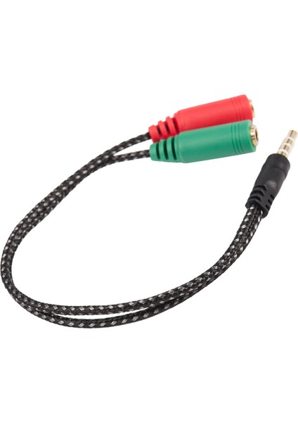 Adet Kablo Adaptörü 2'si 1 Arada Splitter 4 Kutuplu 3.5mm Ses Kablosu Pc Için (Yurt Dışından)