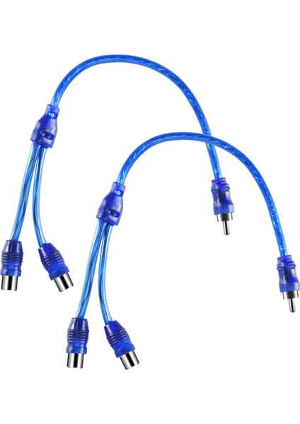 2x Rca Fono Y Ayırıcı Kurşun Adaptör Kablosu 1 Erkek - 2 Kadın 30CM (Yurt Dışından)