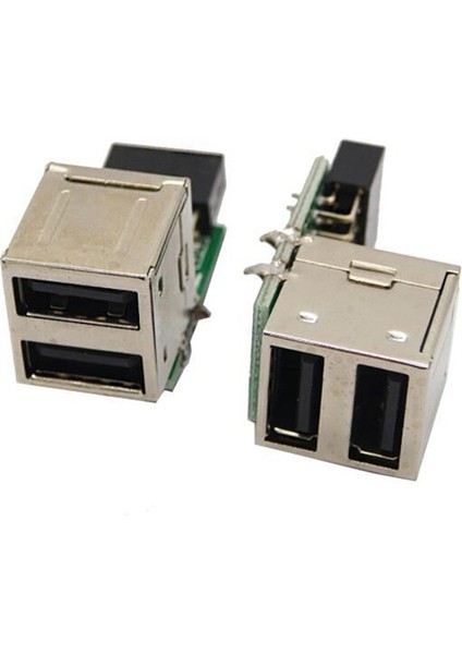 Adet Dahili Anakart 9pin 2 Portlu USB 2.0 Dişi Adaptör (Yurt Dışından)