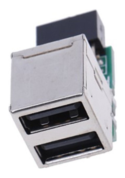 Adet Dahili Anakart 9pin 2 Portlu USB 2.0 Dişi Adaptör (Yurt Dışından)