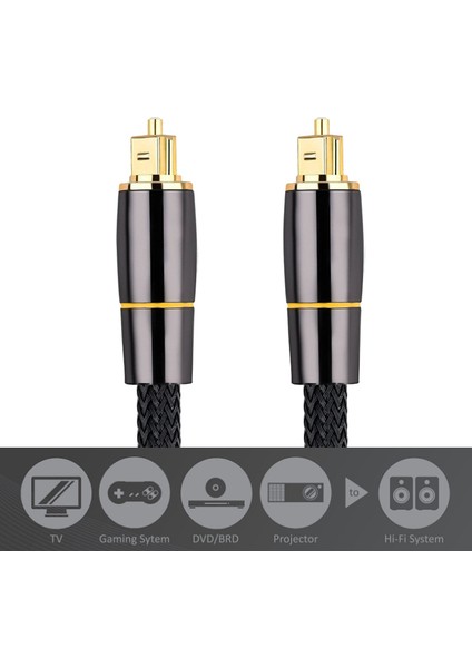 Fiber Optik Ses Kablosu Konektörü Amplifikatör Optik Kablo 1.5m (Yurt Dışından)