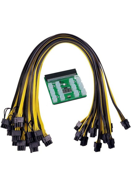 6pin Erkek - 8pin(6+2) Erkek Güç Kablosu Sunucu Güç Dönüşüm Kartı (Yurt Dışından)