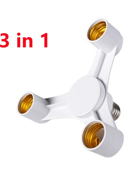 3ın1 E27 - E27 Genişletilmiş LED Lamba Ampuller Soket Ayırıcı Adaptör (Yurt Dışından)