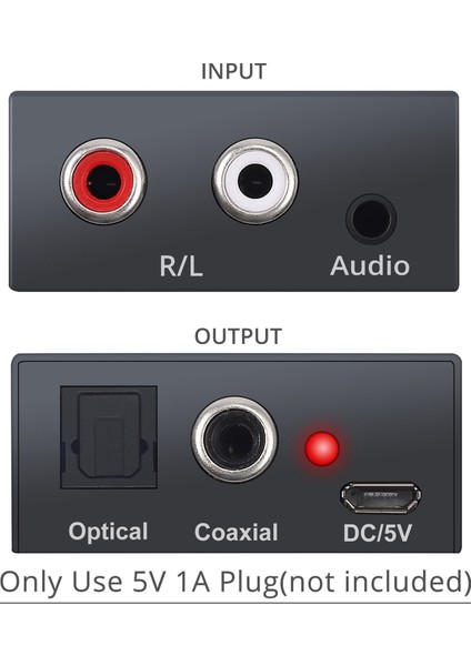 Ps3 Xbox Player R/l 2 Rca Için Analogdan Dijitale Ses Dönüştürücü (Yurt Dışından)