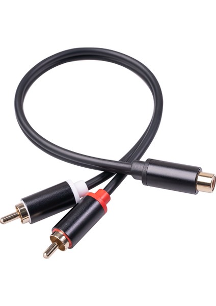 Rca Kablosu 2 Rca Erkek - 1 Rca Dişi Adaptör Ses Kablosu Aux Kablosu (Yurt Dışından)