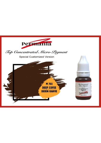 Permania Kalıcı Makyaj Boyası Kaş Boyası Derin Kahve 10ML