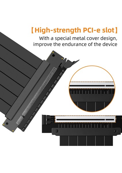 Pcıe 3.0 16X Sağ Açılı Grafik Uzatma Kablosu, Oyun Yükseltici Kablo (Yurt Dışından)