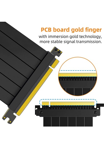 Pcıe 3.0 16X Sağ Açılı Grafik Uzatma Kablosu, Oyun Yükseltici Kablo (Yurt Dışından)