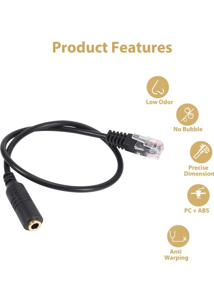 Adet 3.5mm Kulaklık Cisco Jack Dişi - Erkek Rj9 Fiş Kablosu Kablosu (Yurt Dışından)
