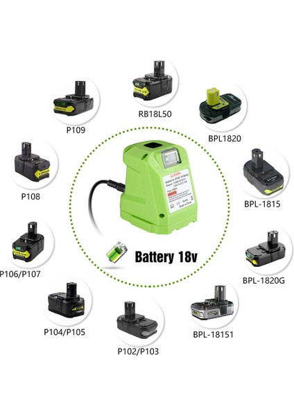 Ryobi 14.4V-18V Lityum Pil Için ULE08RL Adaptör LED Lamba Adaptörü (Yurt Dışından)