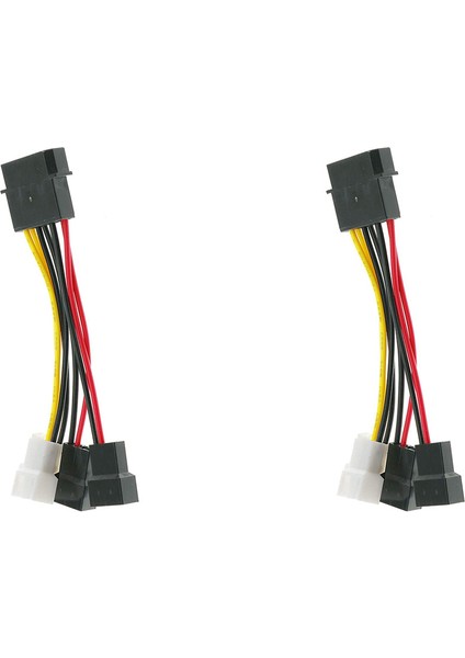 Adet 4-Pin Molex - 3-Pin Fan Güç Kablosu Adaptör Bağlantı Kabloları (Yurt Dışından)