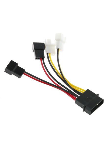 Adet 4-Pin Molex - 3-Pin Fan Güç Kablosu Adaptör Bağlantı Kabloları (Yurt Dışından)