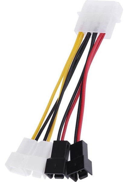 Adet 4-Pin Molex - 3-Pin Fan Güç Kablosu Adaptör Bağlantı Kabloları (Yurt Dışından)