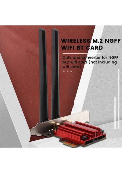 Kablosuz M.2 Ngff Wifi Bt Kartından Masaüstü Bilgisayara Pcı-E Ağ Adaptörü (Yurt Dışından)