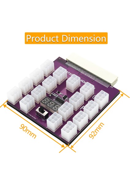 Atx 17X6PIN Güç Kaynağı Kesme Kartı Adaptörü Dönüştürücü 12V (Yurt Dışından)