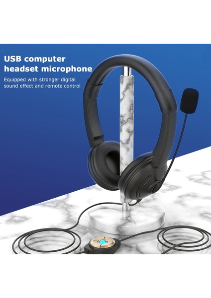 Gürültü Önleyici Çağrı Merkezi Ses Kontrolü Özelliğine Sahip USB Kablolu Kulaklık (Yurt Dışından)