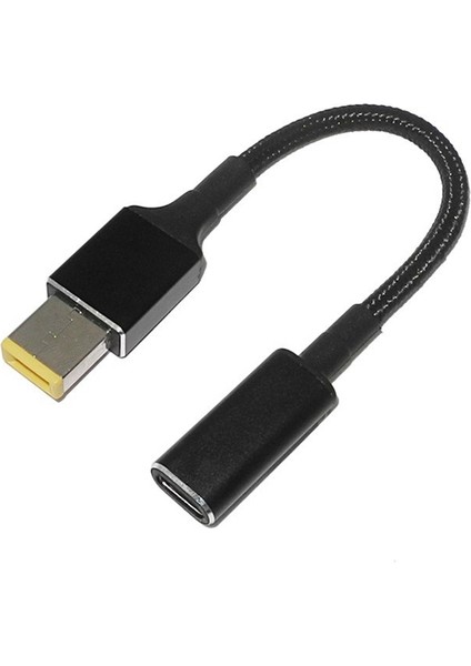 USB Tip C Dişi Kare Fiş Dönüştürücü Dizüstü Bilgisayar Dc Güç Adaptörü (Yurt Dışından)