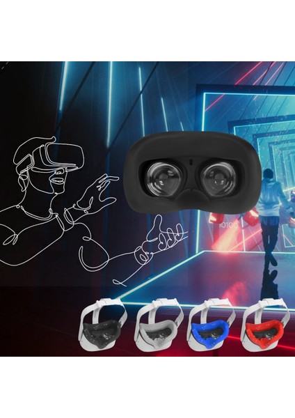 Quest 2 Vr Için Silikon Yüz Koruyucu Lens Koruma Kapağı (Siyah) (Yurt Dışından)