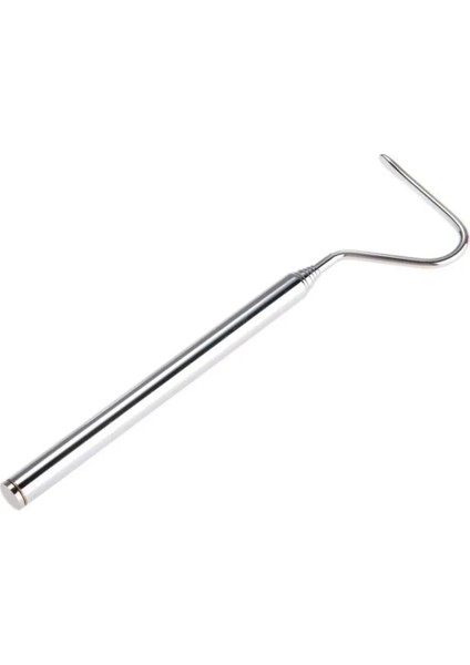 Gümüş Tarzı 68CM6,29 Inç Yılan Kanca Paslanmaz Çelik Geri Çekilebilir Uzun Saplı Yılan Yakalama Aracı Siyah Gümüş Ayarlanabilir Sürüngen Yılan Kanca Aracı Doğal (Yurt Dışından)