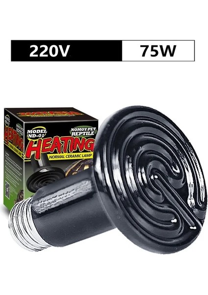 75W-220V Tarzı Seramik Isı Verici Tavuk Isıtıcı Işık Pet Brooder Kümesi Kertenkele Kaplumbağa Aydınlatma Terrari Için Zarar Yok (Yurt Dışından) fiyatları