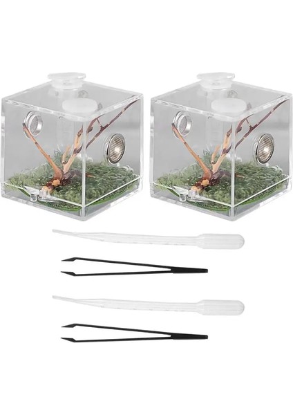 Atlayan Örümcek Muhafaza Kutusu Örümcek Habitat Kutusu Akrilik Böcekler Besleme Kutusu (Yurt Dışından) fiyatları