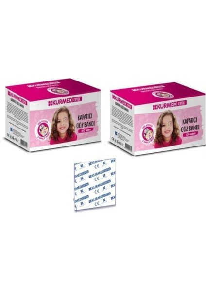 Kurtsan Kurmed Optik Kız Çocuk 100 Adet Göz Kapama Bandı Desenli