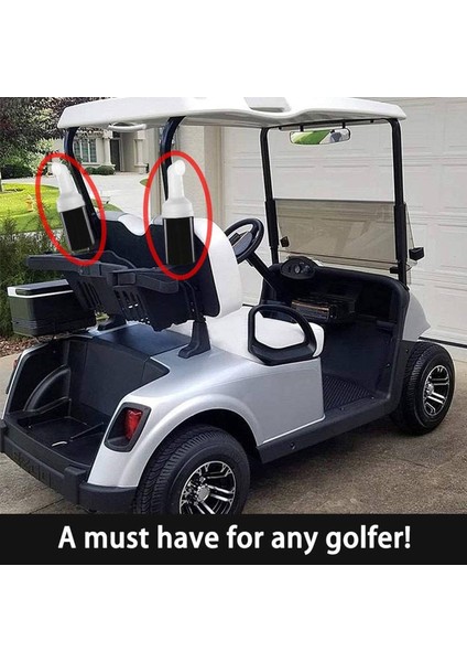 2x Golf Arabası Kum Şişesi Için Club Araba Divot Dolgu Kum Şişesi Kiti ile Çıngırak Geçirmez Tutucu A (Yurt Dışından)