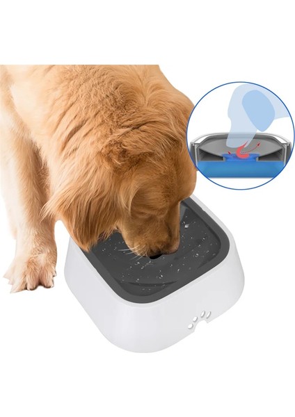 Gri Tarzı 1.5l Kedi Köpek Su Kasesi Taşınan Yüzen Kase Anti-Taşma Yavaş Su Besleyici Dağıtıcı Pet Çeşmesi Abs ve Pp Köpek Malzemeleri (Yurt Dışından) fiyatları