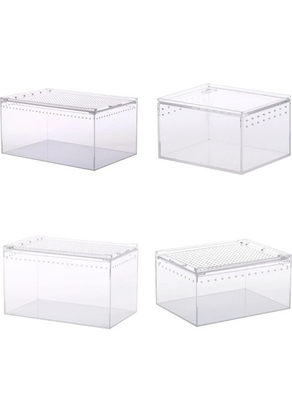 10,3x8,3x6 Stili Temizle Tasarlanmış Sürüngen Pet Besleme Örümcek Yılan Salyangoz Boynuz Böcek Yetiştirme Kutusu (Yurt Dışından) fiyatları