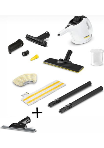 Sc 1 Easyfix Buharlı Temizlik Makinesi + Cam Temizleme Aparatı Nozülü