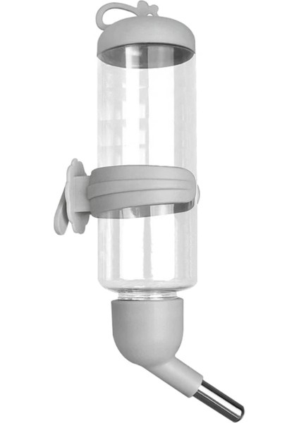 Gri Tarzı 80ML Hamster Tiryakisi Plastik Pet Su Şişesi Dağıtıcı Besleyici Asılı Pet Kobay Sincap Tavşan Köpek Içme Kafa Boru Çeşmesi (Yurt Dışından)