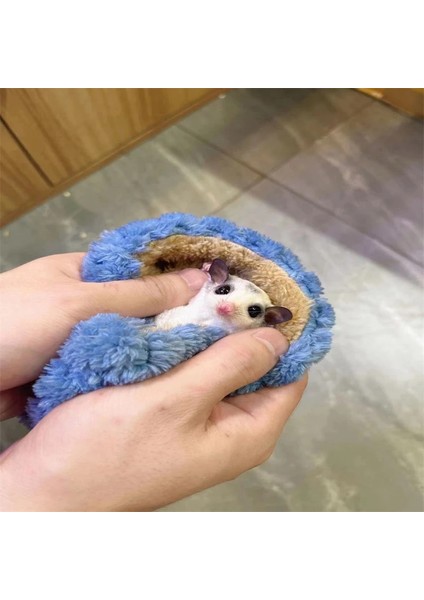 Mavi Stil Kış Sıcak Kısa Peluş Kuş Hamster Şeker Planör Hamak Bebek Sincap Asılı Uyku Tulumu Yatak Kuş Hamster Küçük Evcil Hayvan Kaynağı (Yurt Dışından)