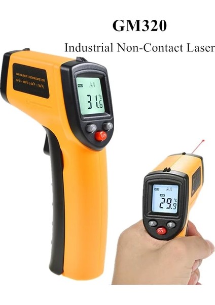 El Tipi Ir Olmayan Kızılötesi Termometre Dijital LCD Lazer Endüstriyel Nesne Termometresi Yüzey Sıcaklığı Ölçü Ölçer (Yurt Dışından) fiyatları