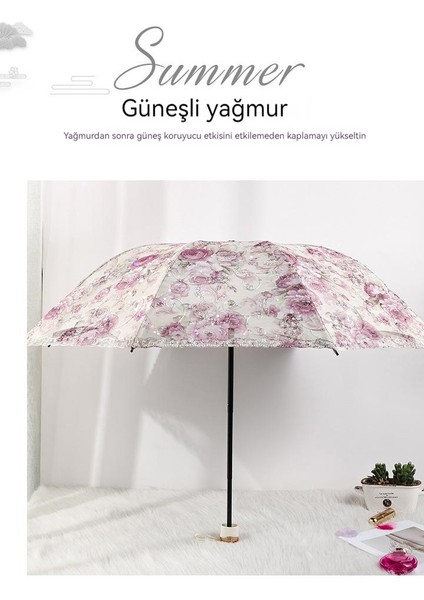 Kadın Uv Korumalı Şemsiye - Pembe (Yurt Dışından)