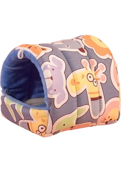 Mavi Stil S Beden Hamster Yuva Baskı Yarı Kapalı Yumuşak Büyük Alan Rahat Sıcak Tutmak Pratik Fil Desen Kış Için Hamster Yatak (Yurt Dışından)